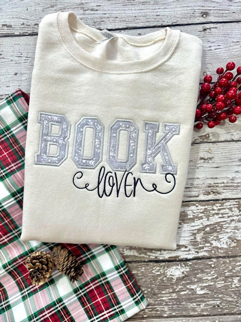 Snowflake BOOK Lover Embroidered Sweater