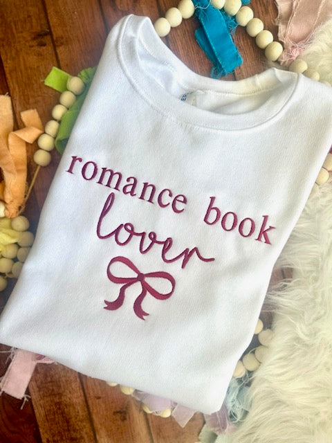 Romance Book Lover  Embroidered Sweater