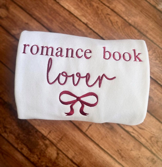 Romance Book Lover  Embroidered Sweater